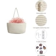 thumbnail image 2 of Over the Door Hanging Basket, 3-Tier Woven Cotton Wall-Mounted Storage Organizer Bag Decorative Hanging Nursery Baskets - Jute, 2 of 7