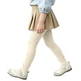 thumbnail image 3 of Pretxorve Kids Girls Stretchy Yoga Leggings Tights Solid Knit Bow Dance Casual Daily Wear Pants Sizes 2-7Y, 3 of 5