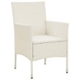 thumbnail image 2 of vidaXL Garden Chairs with Cushions 2 pcs Poly Rattan White, 2 of 5