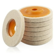 Wool Felt Polishing Wheel Disc Pads - Set of 7 Wool Buffing Wheels for Angle Grinder