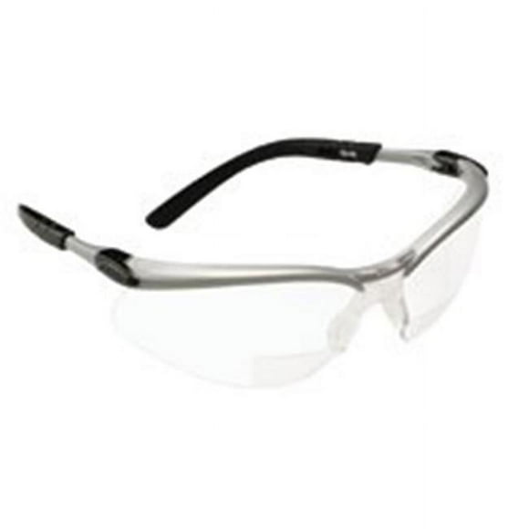 Ao Safety 247-11380-00000-20 Bx Safety Eyewear, Clear Polycarb Anti-Fog Hard Coat Lenses, Silver-Black Frame