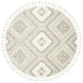 thumbnail image 6 of SAFAVIEH Aspen Caymen Geometric Fringe Wool Area Rug, Taupe/Ivory, 7' x 7' Round, 6 of 10
