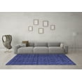 thumbnail image 3 of Ahgly Company Indoor Square Abstract Blue Modern Area Rugs, 3' Square, 3 of 4