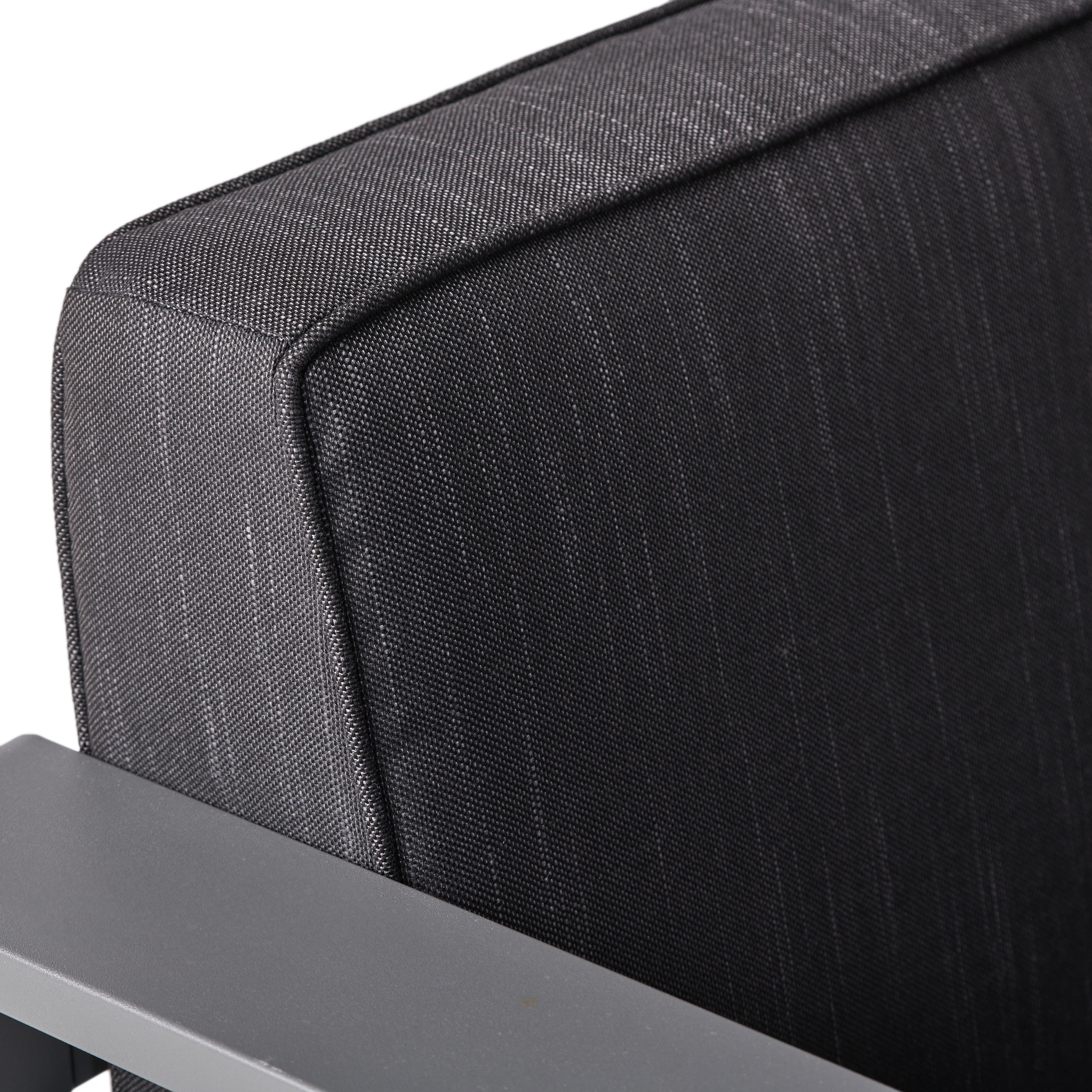 Miller Aluminum Indoor/Outdoor Club Chair, Gray and Dark Gray