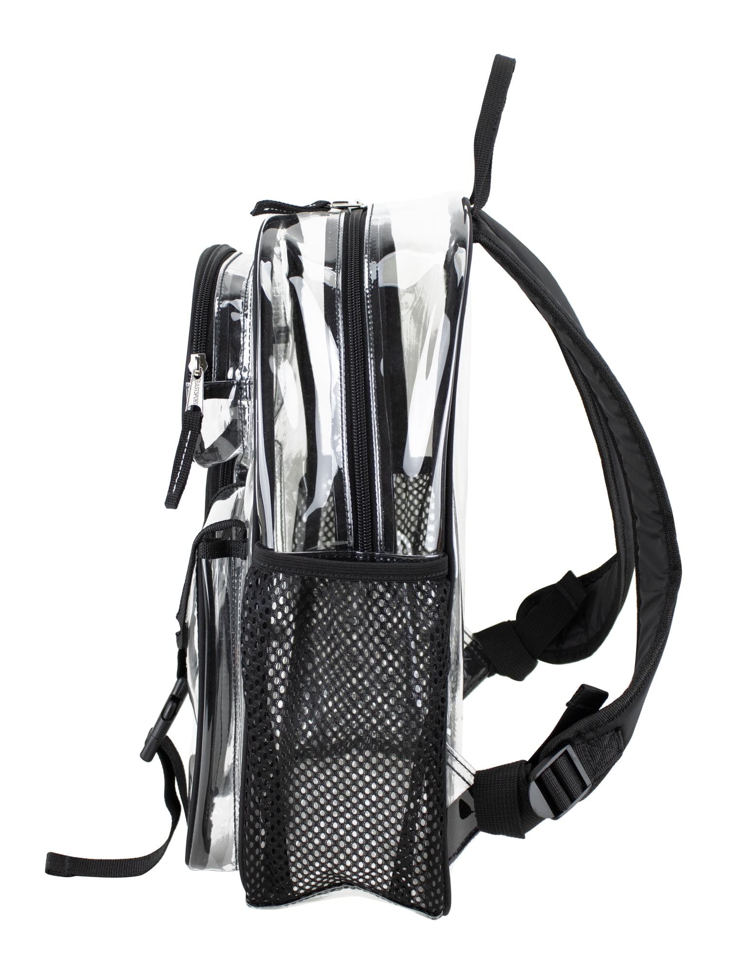 Eastsport Unisex 16" Junction Cargo Clear Backpack, Black