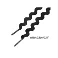 thumbnail image 3 of Flat S-Shaped Wavy Shoelaces Fashionable Versatile Solid Gradient Shoe Laces for Sneakers 1 Pair 140cm/55.1" Black, 3 of 4