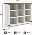 thumbnail image 4 of EnHomee 9-Cube Organizer with Storage Farmhouse Wood Cube Organizer for Bedroom White, 4 of 7