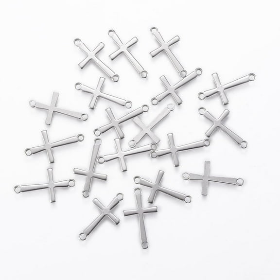 1Bag 20Pcs 201 Stainless Steel Connector Charms Stainless Steel Color 17x9.5x0.8mm Hole: 1.2mm