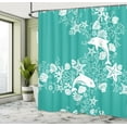 thumbnail image 5 of Ambesonne Fish Shower Curtain, Dolphins and Flowers, 69"Wx70"L, Sea Green White, 5 of 5