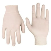 CLC 2316L Pre-Powdered Disposable Gloves, L, Rolled Cuff, White, Latex