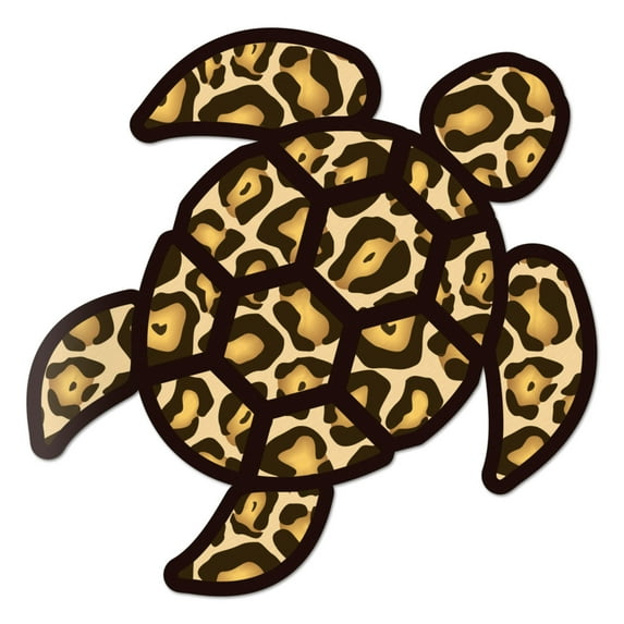 Red Hound Auto Sea Turtle Leopard Print Sticker Decal Wall Tumbler Cup Window Car Truck Laptop 2.5 Inches