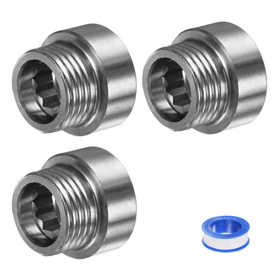 Uxcell Shower Head Extension Arm, Stainless Steel G1/2 Male to Female Extension Pipe Fitting 0.79"/20mm 4pcs