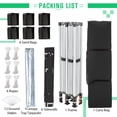 thumbnail image 3 of 10'x20' Pop Up Canopy Tent with 6 Sidewalls, Ez Pop Up Outdoor Canopy for Parties, Waterproof Commercial Tent with 3 Adjustable Heights, Carry Bag, 6 Sand Bags, 6 Ropes and 12 Stakes, Blue, 3 of 8