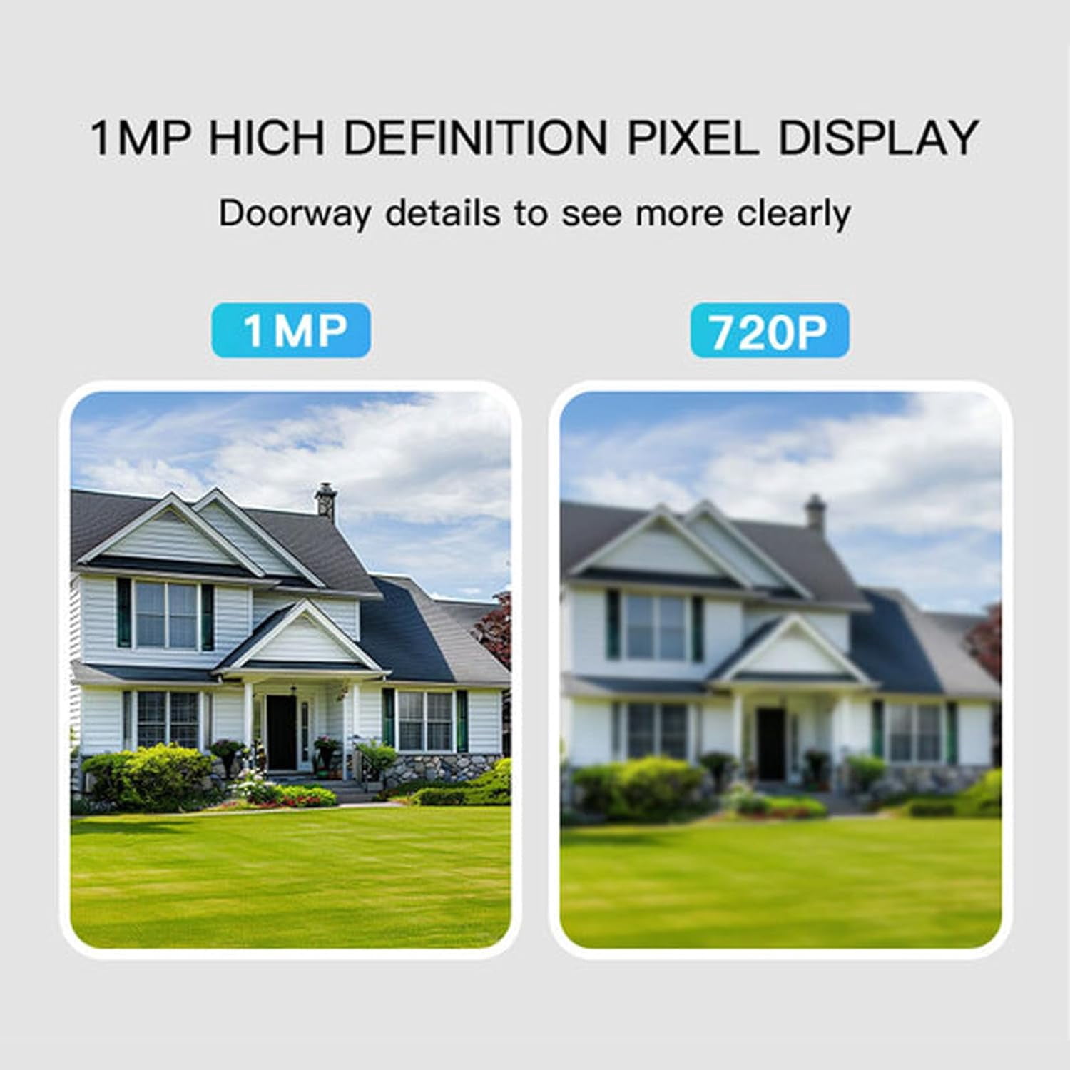 3MP Wi-Fi Wireless Video Doorbell, Black