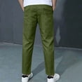 thumbnail image 6 of TGPMGRZ Boys Uniform Pants Elastic Waist Drawstring Summer Casual Chino Joggers Youth Kids Back to School Clothes, 6 of 8