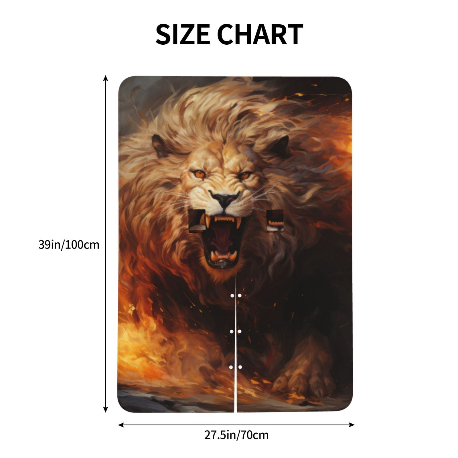 Naloa Cool Fire Lion Baby Car Seat Cover, Breathable Baby Carrier Cover, Multiuse Baby Carrier Cover & Nursing Breastfeeding Cover
