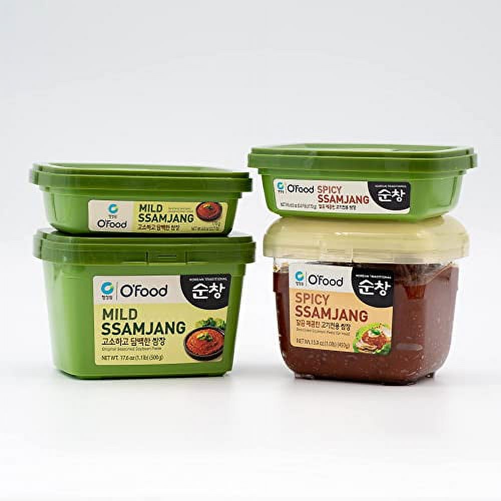 O'Food Ssamjang, Korean Mild Seasoned Soybean Paste H2FSDSauce, Perfect for Rice, Noodles, Fresh Vegetables and Meat, Savory and Flavorful (1.1lb)