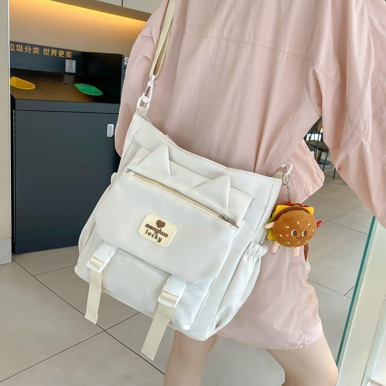 HMSHA Cute Messenger Bag Kawaii Bear Crossbody Bag for Women Aesthetic Bag Ita Bag Tote Bag