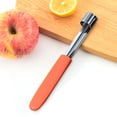 thumbnail image 3 of Dusknt Apple and Pear Corer Orange, Home & Garden,Rackstainless Steel Core Seed Remover Fruit Apple Pear Corer Easy Twists Kitchen Tool, 3 of 4