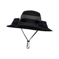 thumbnail image 2 of Sombrero de pescador con ventilador solar ajustable para exteriores, universal, recargable y ligero. Negro, 2 of 9