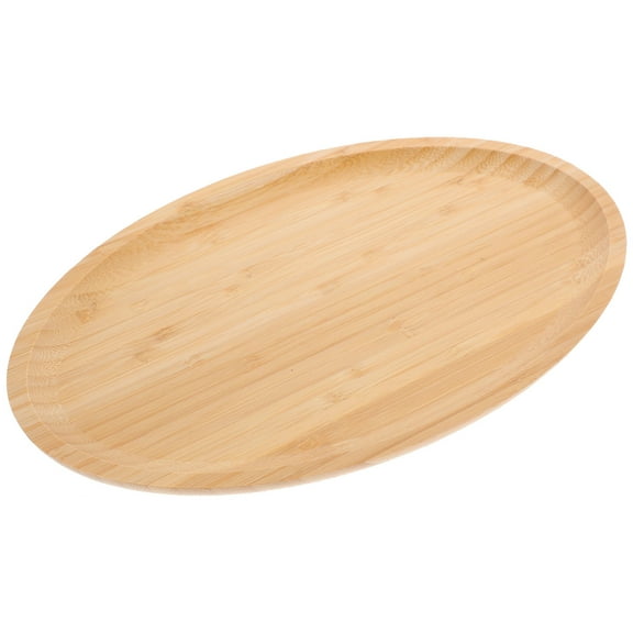 HOMEMAXS Oval Bamboo Tray Cupcake Serving Plate Smooth Catering Plate Snack Fruit Dish