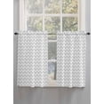 thumbnail image 3 of Kitchen Curtains 54 Inches length, Boho Gray Window Treatment Curtain Drapes, White Chevron Stripes Abstract Geometric Decorative Window Curtains for Bedroom Cafe, 52"x54", 2 Panels, 3 of 7
