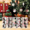 thumbnail image 1 of Adornos Navideños Colgantes de Bolas de Espuma | Set de Bolas Navideñas Multicolor Estilo Macaron | 8 Cm | Adornos Brillantes con Purpurina | 3 Unidades, 1 of 6