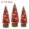 thumbnail image 2 of KOYPTL 3 Pcs Mini Christmas Tree with Light Glitter Artificial Bottle Brush Trees Ornament with Wooden Base for Xmas Holiday Party Home Decor Christmas Table Decorations for Desktop Fireplace Decor, 2 of 6