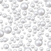 1100pcs Undrilled Pearl Beads No Holes White Pearl Beads 2.5/3/4/5/6/8mm Mini Bead Vase Filler Pearls for Wedding Nail Table Scatter Birthday Party Home Decor Jewelry Making diy White