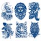 thumbnail image 2 of Tatuajes De Tinta De Jugo Tatuaje arte impermeable búho León arte pegatinas Kit Cool para niños niñas pareja amante Ndcxsfigh Libre de BPA, 2 of 4