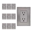 thumbnail image 1 of Placa Armada Contacto Duplex Plata 10Pz, 1 of 3