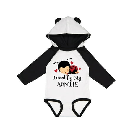 

Inktastic Loved By My Auntie ladybug Gift Baby Boy or Baby Girl Long Sleeve Bodysuit