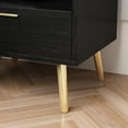 thumbnail image 4 of Nightstand with 1 Drawer & 1 Open Shelf, Bedside Table for Bedroom Living Room, Black, 4 of 6