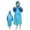 Blue, variant on Little Girls Raincoat Colorful Print Thickened Rain Wear For Kids Outdoor Play Rain Gear Suitable For Children Hiking Travel Coat Windproof Size 5-12T