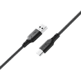 thumbnail image 3 of onn 10ft USB-A to USB-C Soft-touch Braided Charging Cable, USB IF Certified, Black, 3 of 5