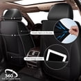 thumbnail image 4 of JIAMAOXIN Car Seat Cover Apply To Front Seat Universal Sedan SUV Truck Front 2-Seats BLACK Faux Leather, 4 of 5