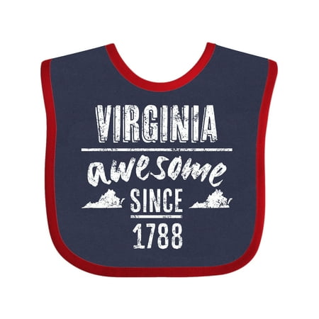 

Inktastic Virginia Awesome Since 1788 Gift Baby Boy or Baby Girl Bib