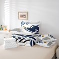 thumbnail image 6 of Castle Fairy Minimalism Stripes Bedding Comforter Set,Tree Leaves Full Bedding Set, 6 of 8