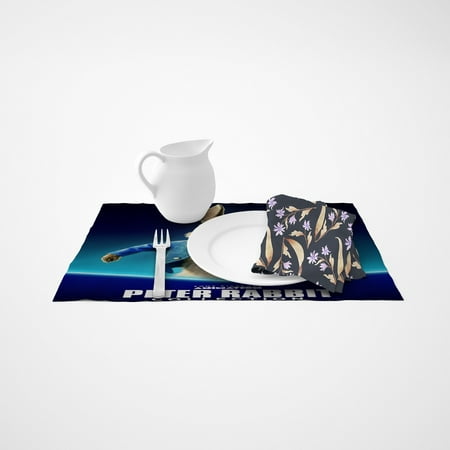 

Peter Rabbit linen placemat has an iconic print and is made from durable linen. Perfect for fans it adds a nostalgic touch to any dining table，18.9 x 14.17 （48*36cm）