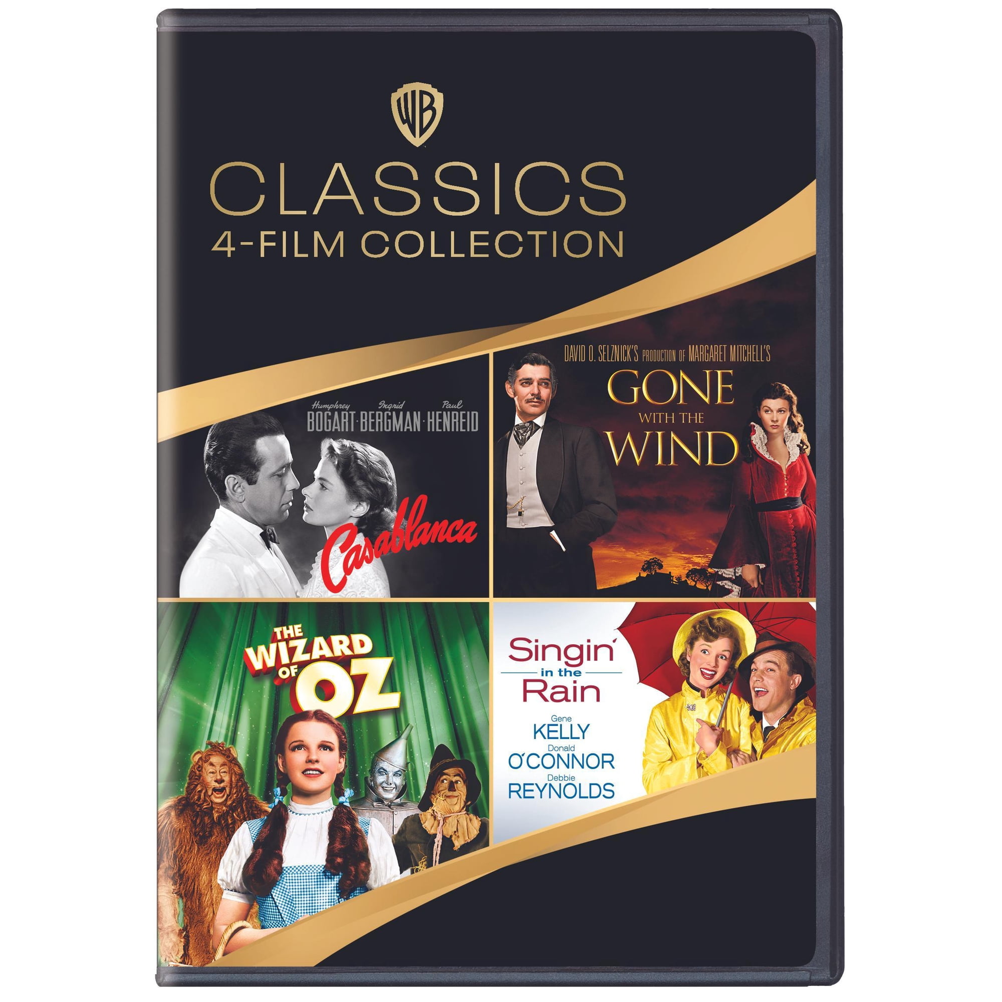WB Classics 4-Film Collection (Casablanca / Gone With The Wind / The Wizard of Oz / Singin' in the Rain) (Walmart Exclusive) (DVD)