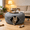 Dark Gray, variant on iHomeGarden 24 in Felt Cat Cave Bed with Tunnel, Foldable Washable Hideaway for Large Indoor Cats, Gray