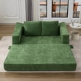 thumbnail image 3 of Modern Fold-Out Sofa Bed, Modern Minimalist Sofa with Side Pockets, Convertible Chaise Floor Couch & Sleeping Mattress for Living Room, Bedroom, Apartment & Office, 3 of 10