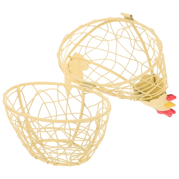 PAMINGONO 1Set Hen Shaped Egg Basket With Technology For Kitchen Countertop 18.0X15.0X10.0In