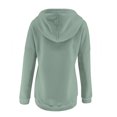 thumbnail image 7 of IROINNID Clearance Hoodie for Women Solid Long Sleeve Fall Hoodie Casual Basic Half Button Pullover Warm Tops,Green, 7 of 7
