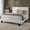 White, variant on Virans Twin Size Bed Frame,Velvet Platform Bed Frame with Upholstered Headboard,Sturdy Solid Wood Slats Support,Noise Free,No Box Spring, Easy to Assemble - White