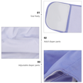 thumbnail image 3 of Milisten 1Set Elderly Diaper Washable Nappy Napkin High Absorbency Water Tight Design Blue For Incontinence Care, 3 of 5