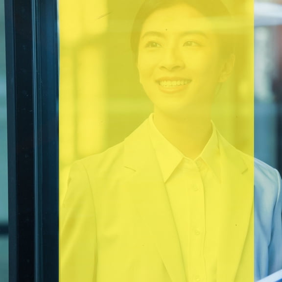 UPOUART Self Adhesive Yellow Window Tinting Sheet Heat Blocking Transparent Film for Glass