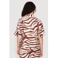 thumbnail image 4 of Women's Crepe Knit Zebra Print Shirt, 4 of 4