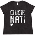 thumbnail image 3 of Inktastic Cincinnati, Ohio Distressed Font Women's Plus Size T-Shirt, 3 of 5