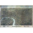 thumbnail image 1 of 24"x36" Gallery Poster, birdseye view map of Columbus, Ohio 1872 05_19, 1 of 1